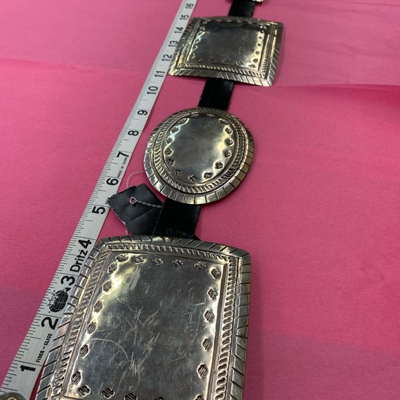 Leather and Silver belt - Picture 2 of 4